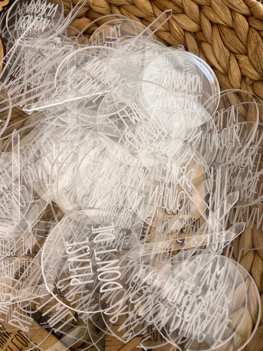 Rae Dunn Acrylic Stake