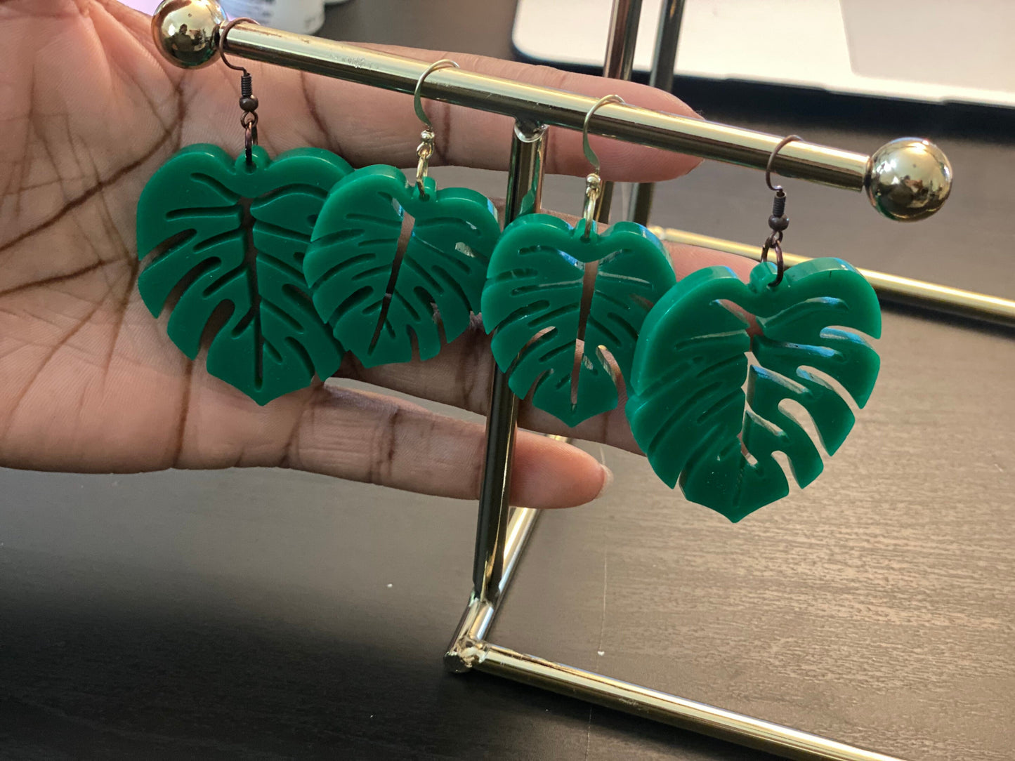 Monstera Earrings