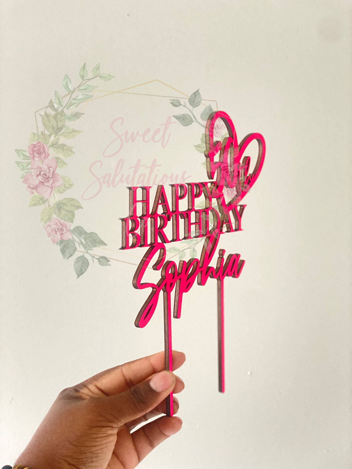 Birthday Cake Topper - Wood