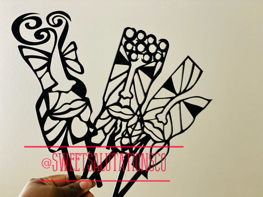 Acrylic Tribal Mask Trellises