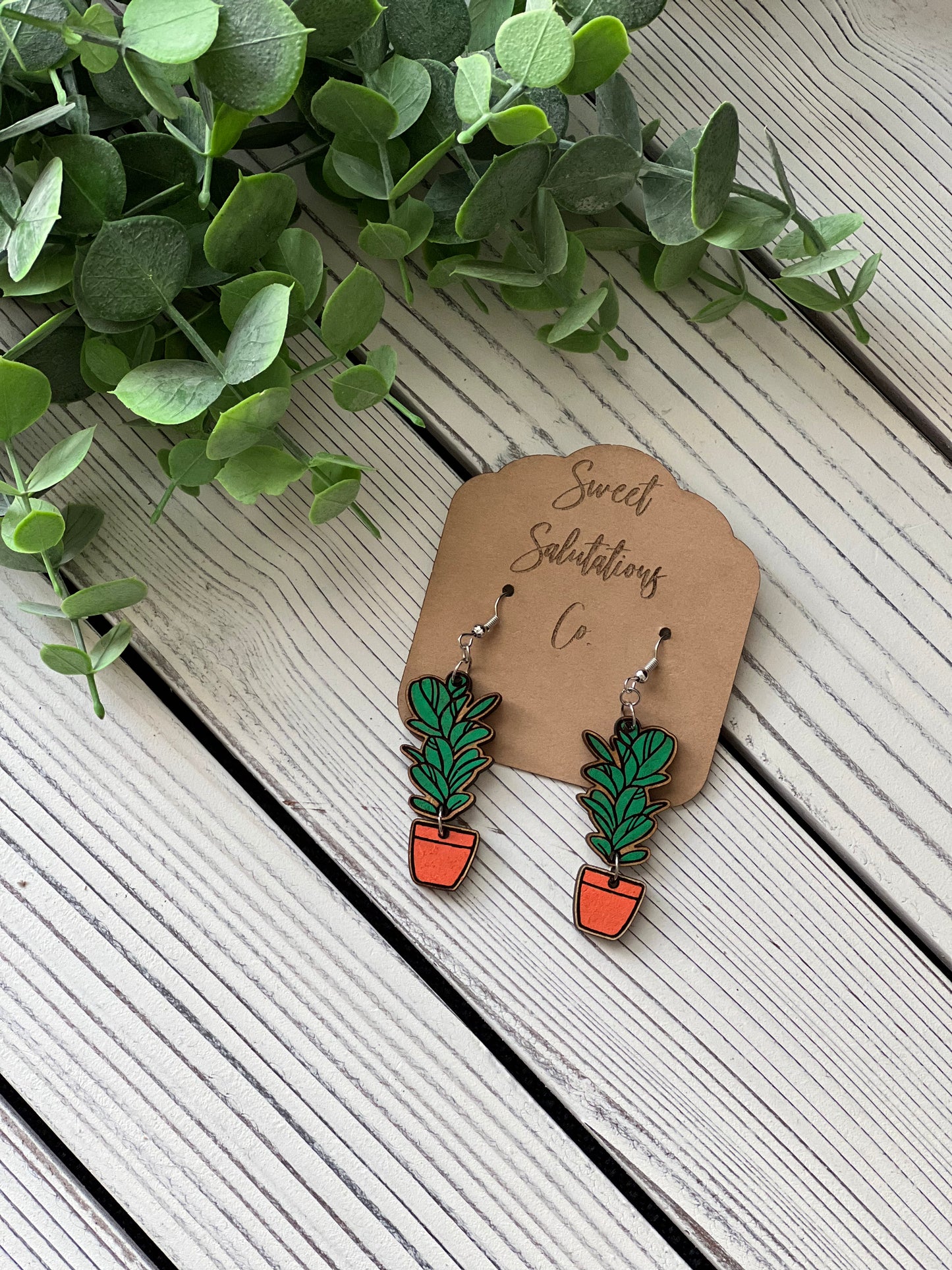 Plant Dangly Earrings