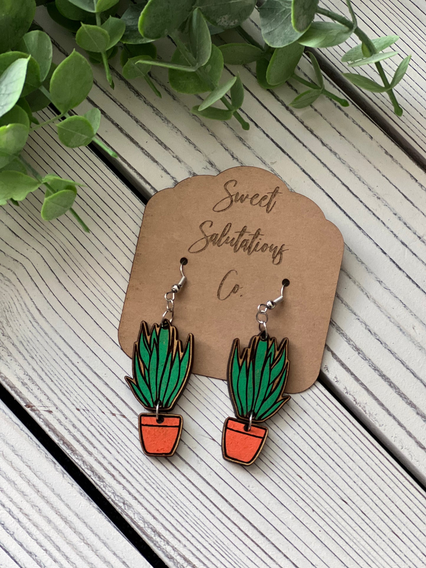 Plant Dangly Earrings