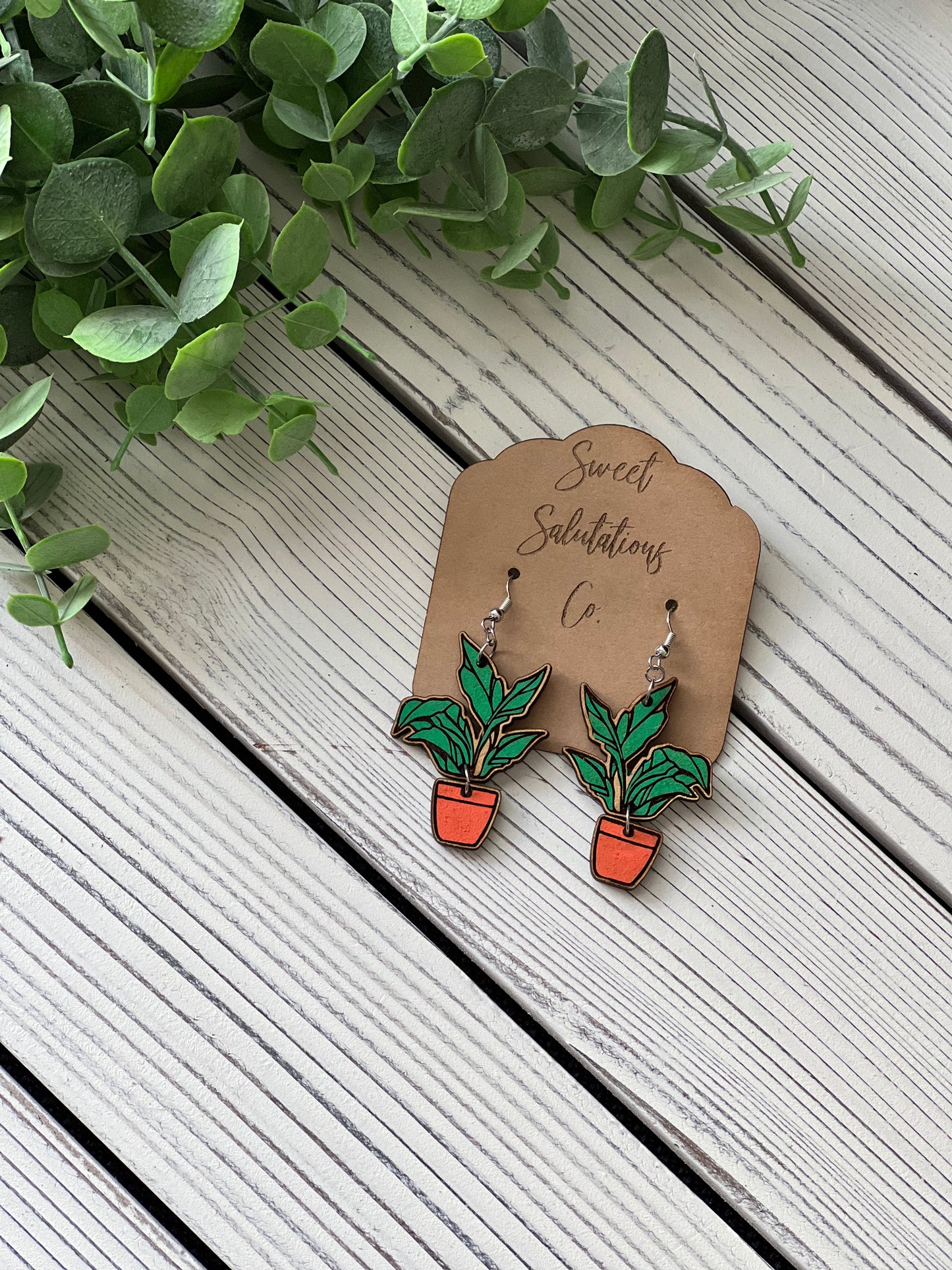 Plant Dangly Earrings