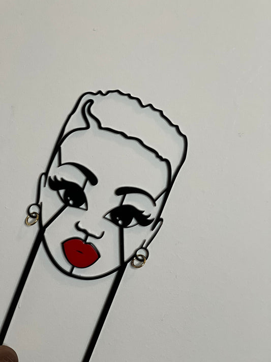 Melanin Trellis Head - High Top Woman Lipstick